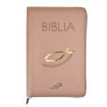 Biblia z rybką - oprawa flexy z suwakiem - złocone brzegi - ST + NT