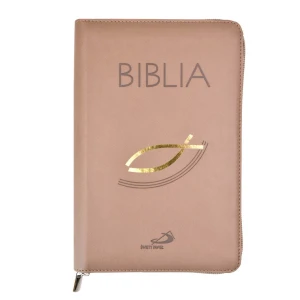 Biblia z rybką - oprawa flexy z suwakiem - złocone brzegi - ST + NT