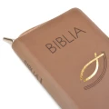 Biblia z rybką - oprawa flexy z suwakiem - złocone brzegi - ST + NT - oprawa