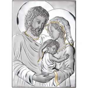 Ikona srebrzona - Święta Rodzina 4714 - 16 x 21 cm
