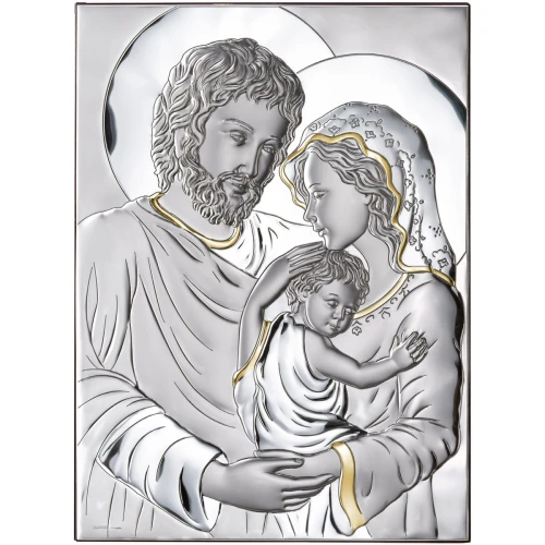 Ikona srebrzona - Święta Rodzina 4714 - 16 x 21 cm