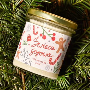 Świeca sojowa DUŻA ŚWIĄTECZNA - 350 ml 