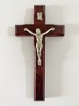 Krzyż wiszący drewniany 16 cm - ciemna wiśnia