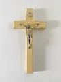 Krzyż wiszący drewniany 16 cm - jasny