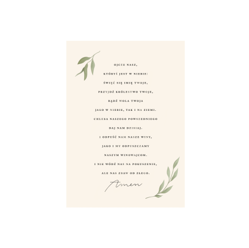Plakat - Ojcze Nasz - A4