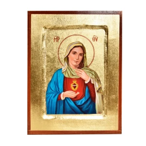 Ikona Bizantyjska - Serce Maryi - 18 x 23,5 cm