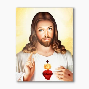Nowoczesny obraz religijny plexi - Serce Jezusa - formaty   