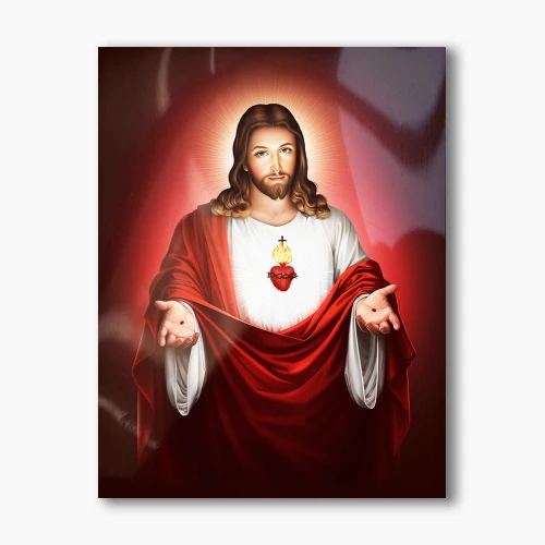 Nowoczesny obraz religijny plexi - Serce Jezusa 2 - formaty