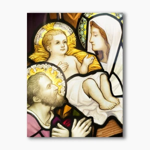 Nowoczesny obraz religijny plexi - Święta Rodzina, witraż - formaty   