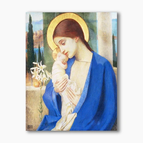 Nowoczesny obraz religijny plexi - Matka Boża z Dzieciątkiem Jezus - formaty