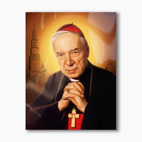 Nowoczesny obraz religijny plexi - Stefan Wyszyński - formaty