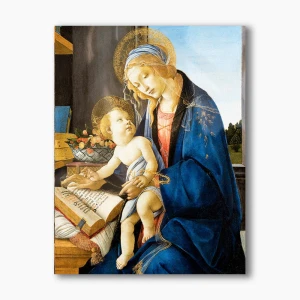 Nowoczesny obraz religijny plexi - Matka Boża z Dzieciątkiem nad księgą - formaty 