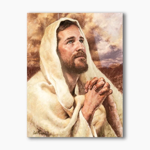 Nowoczesny obraz religijny plexi - Chrystus w modlitwie - formaty