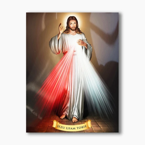 Nowoczesny obraz religijny plexi - Jezu Ufam Tobie 2 - formaty