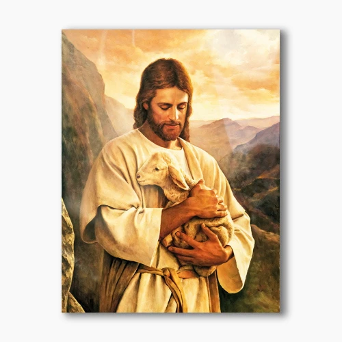 Nowoczesny obraz religijny plexi - Chrystus Dobry Pasterz
