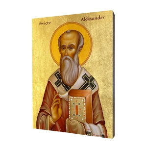 Ikona św. Aleksander z Aleksandrii - Różne formaty - Deska lipowa  
