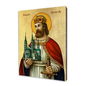Ikona święty Henryk II - Różne formaty - Deska lipowa 