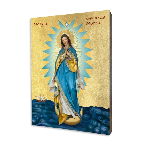 Ikona Najświętszej Maryi Panny Gwiazdy Morza - Różne formaty - Deska lipowa