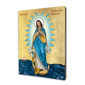 Ikona Najświętszej Maryi Panny Gwiazdy Morza 2 - Różne formaty - Deska lipowa 