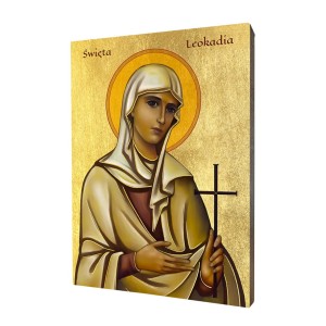 Ikona Święta Leokadia - Różne formaty - Deska lipowa  