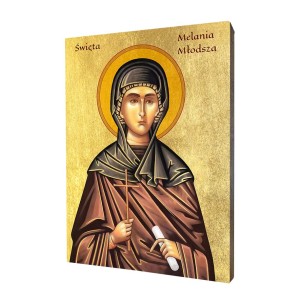 Ikona święta Melania Młodsza - Różne formaty - Deska lipowa   