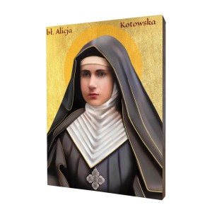 Ikona błogosławiona Alicja Kotowska - Różne formaty - Deska lipowa 