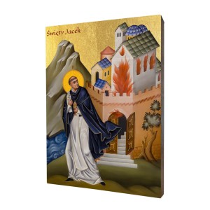 Ikona Święty Jacek - Różne formaty - Deska lipowa   