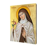 Ikona Święta Teresa - Pomysł na upominek dla siostry zakonnej - Różne formaty - Deska lipowa    