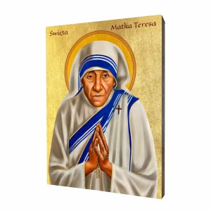 Ikona Święta Matka Teresa z Kalkuty - Różne formaty - Deska lipowa