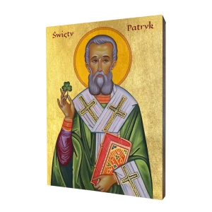 Ikona święty Patryk - Różne formaty - Deska lipowa   