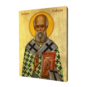 Ikona święty Fabian - Różne formaty - Deska lipowa  