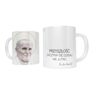 Kubek  ceramiczny Jana Pawła II z cytatem 