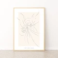 Plakat - Anioł Stróż z latarenką 10 - 21 x 29,7 cm - beżowy