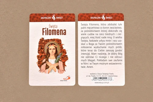 Karta Skuteczni święci - Święta Filomena