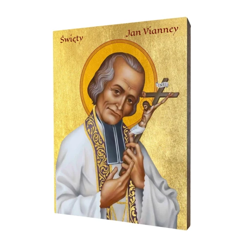 Ikona święty Jan Maria Vianney - Różne formaty - Deska lipowa