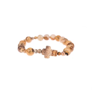 Różaniec na rękę - Bransoletka z kamieni naturalnych - Jaspis 8 mm