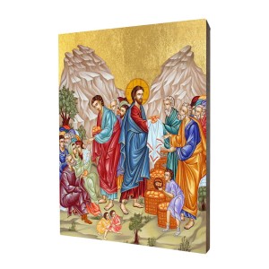 Ikona Cud rozmnożenia chleba - Różne formaty - Deska lipowa  