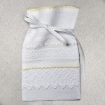 Woreczek na Prezent Chrzest - na Pieniądze Biżuterię - Len Bawełna 20,5x13cm