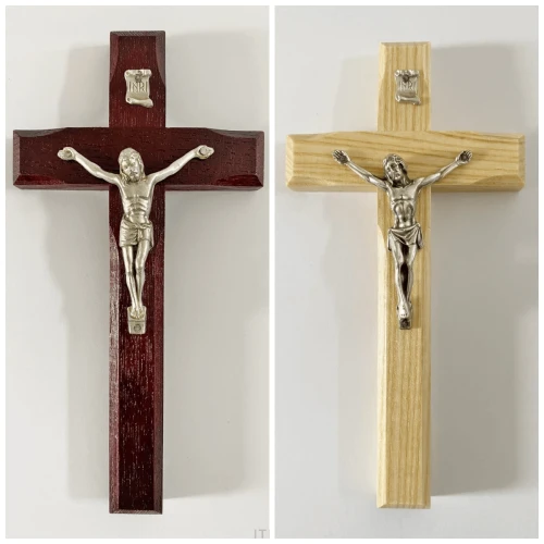 Krzyż wiszący drewniany 16 cm - warianty kolorystyczne