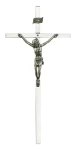 Krzyż wiszący tradycyjny - nikiel 18 x 8,5 cm