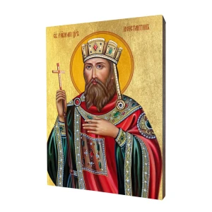 Ikona święty Konstantyn Wielki - Różne formaty - Deska lipowa 