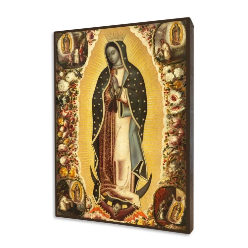 Ikona Matki Bożej z Guadalupe - Różne formaty - Deska lipowa