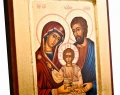 Ikona Bizantyjska z Grecji - Rodzina święta w zbliżeniu - 14 x 18 cm