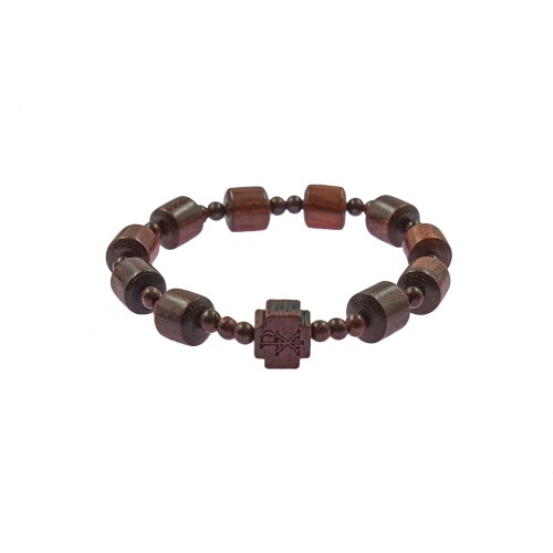 Bransoletka 10 różańca - drewno mukula - Legno