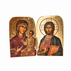 Dyptyk 4 - Matka Boża i Pan Jezus - 5 x 7 cm 