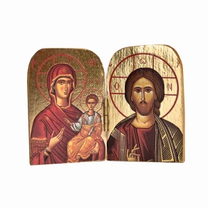 Dyptyk 7 - Matka Boża - Pan Jezus - 5 x 7 cm    