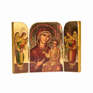 Tryptyk 12 - Matka Boża i Archaniołowie - 5 x 7 cm         