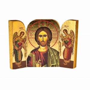 Tryptyk 13 - Pan Jezus i Archaniołowie - 5 x 7 cm          