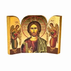 Tryptyk 13 - Pan Jezus i Archaniołowie - 5 x 7 cm          