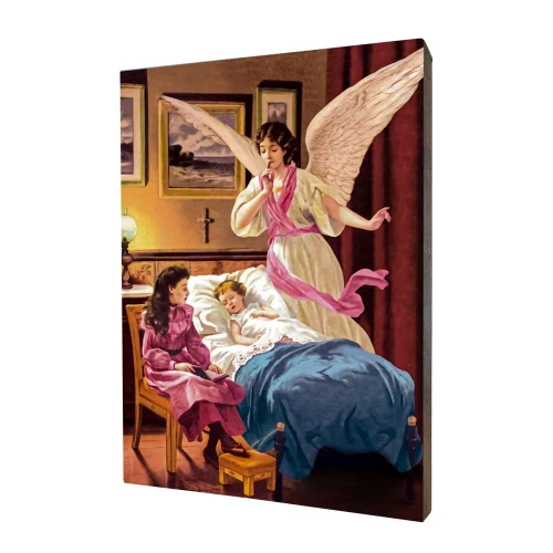 Obraz religijny Anioł Stróż - Deska lipowa - Rozmiary
